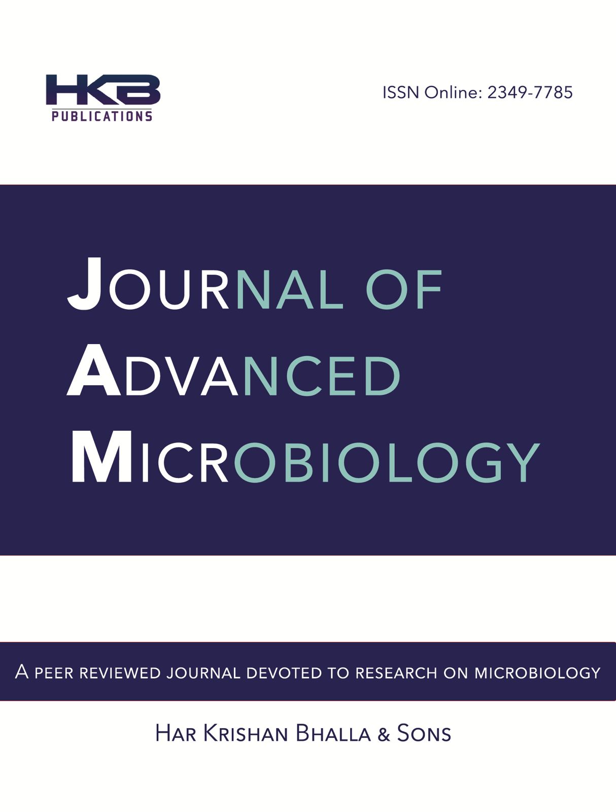 Journal of Advanced Microbiology journal cover