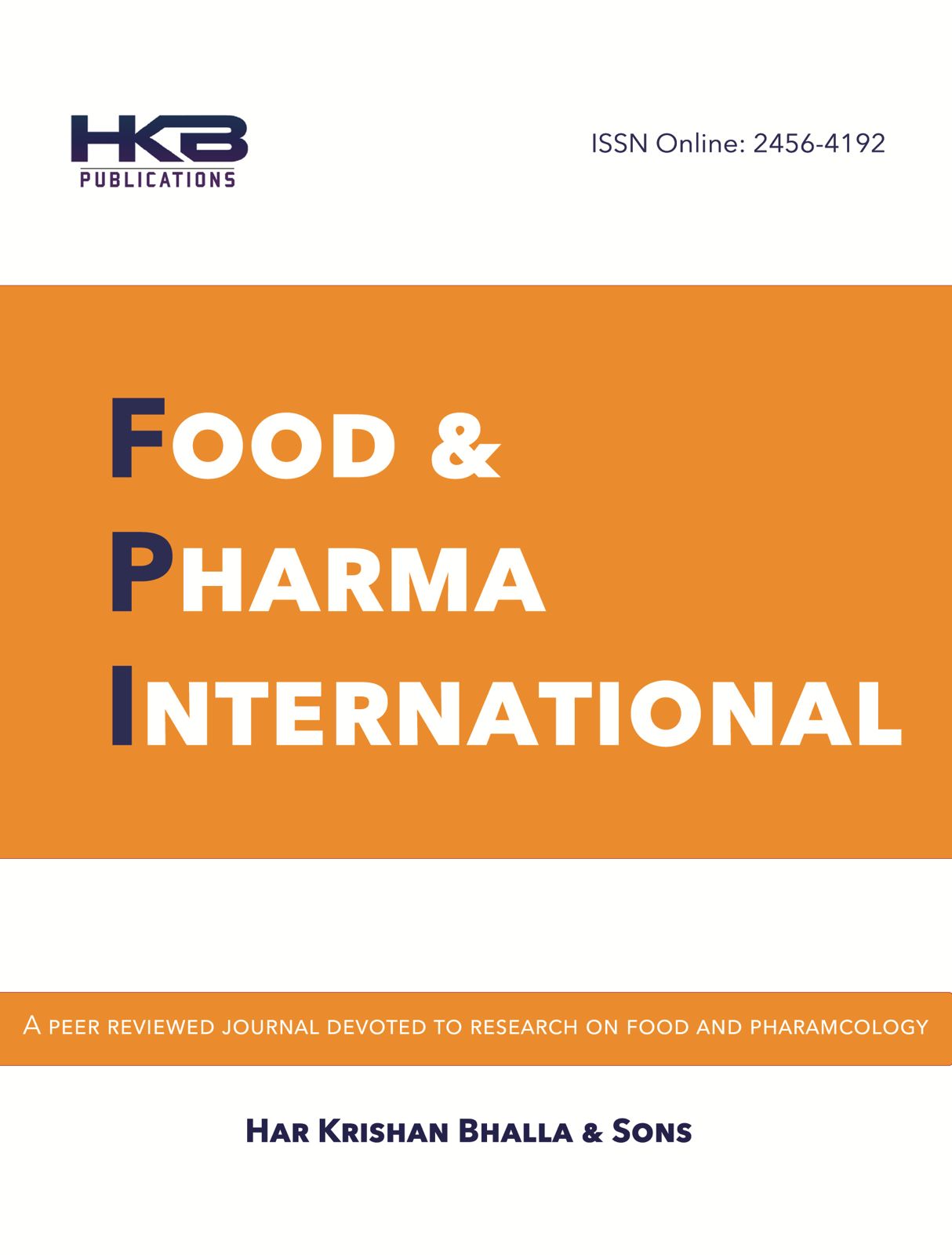 Food and Pharma International journal cover